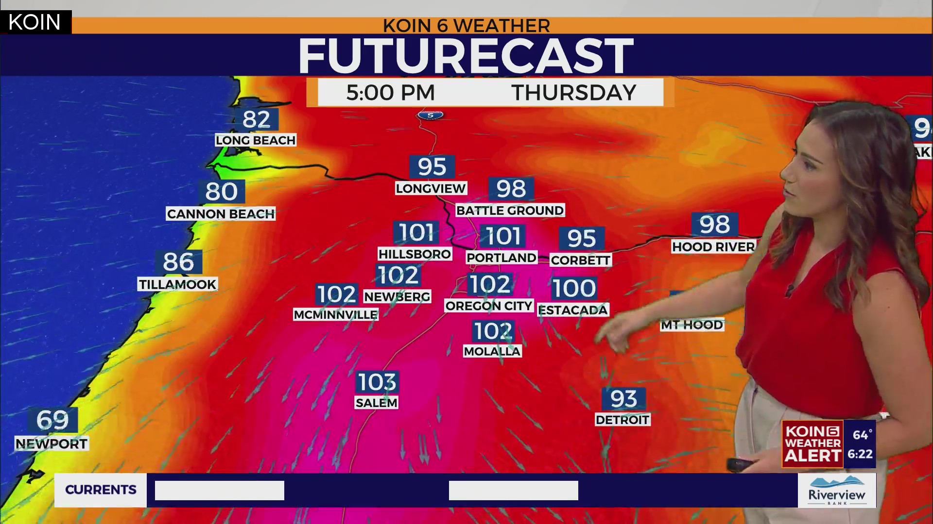 Rare 100-degree heat wave arrives in Portland today – KOIN.com