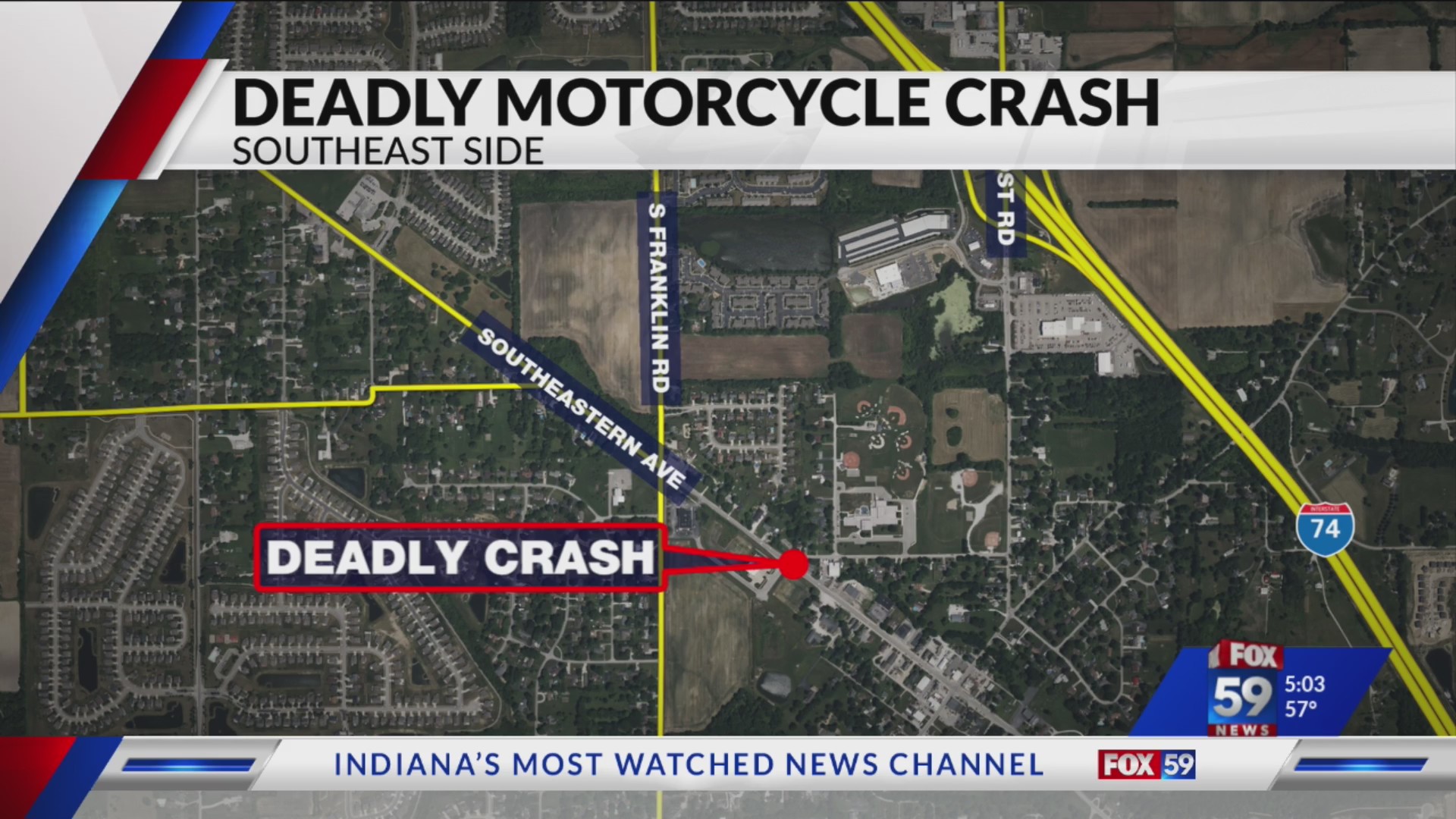 1 killed in motorcycle crash on Indy’s southeast side – Fox 59