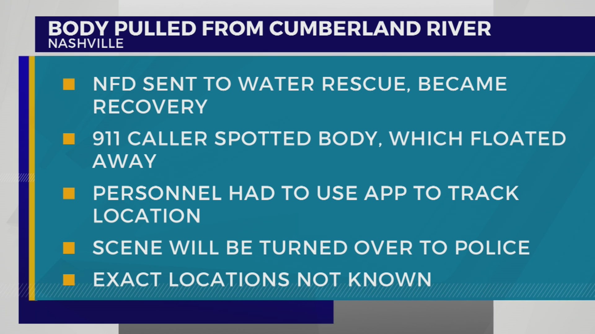 Nashville crews recover body from Cumberland River – WKRN News 2