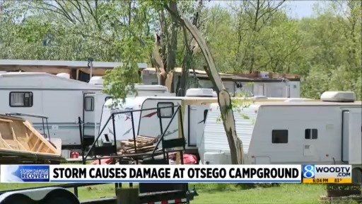 Storm causes damage at Otsego campground – WOODTV.com