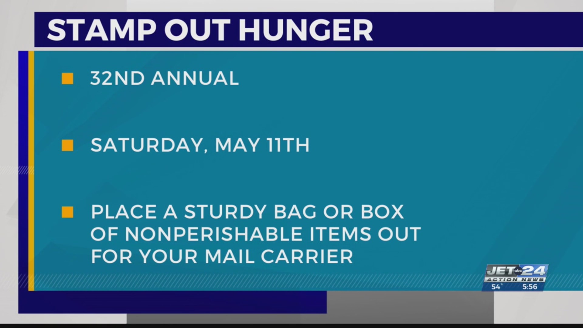 Newsmaker Join the fight against hunger with Second Harvest’s annual
