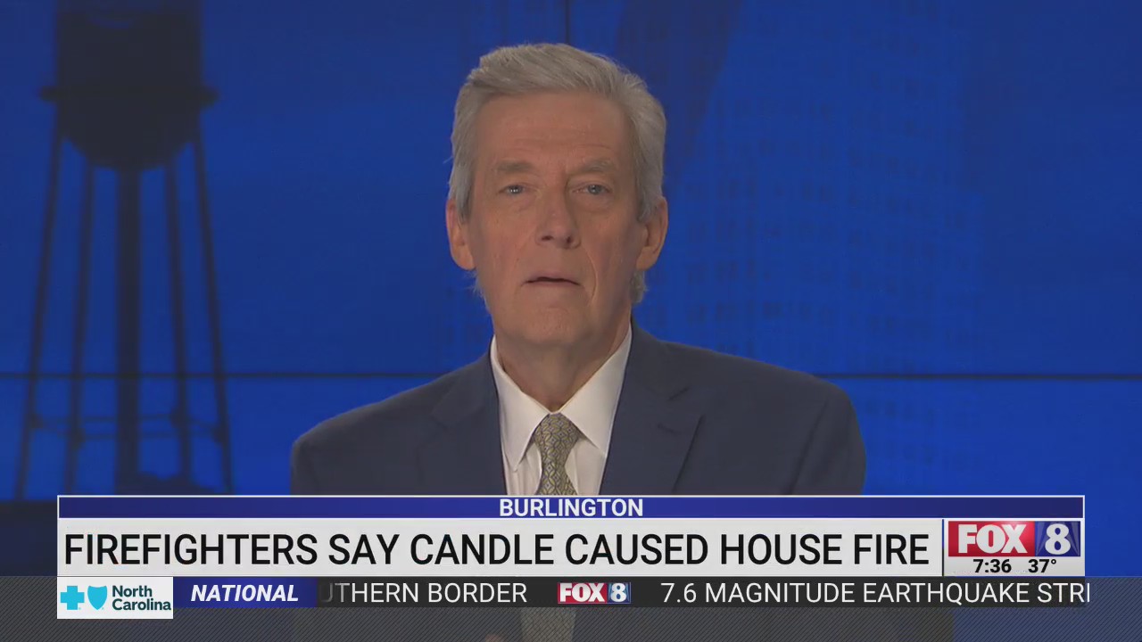 Burlington house fire caused by unattended lit candle, fire department ...