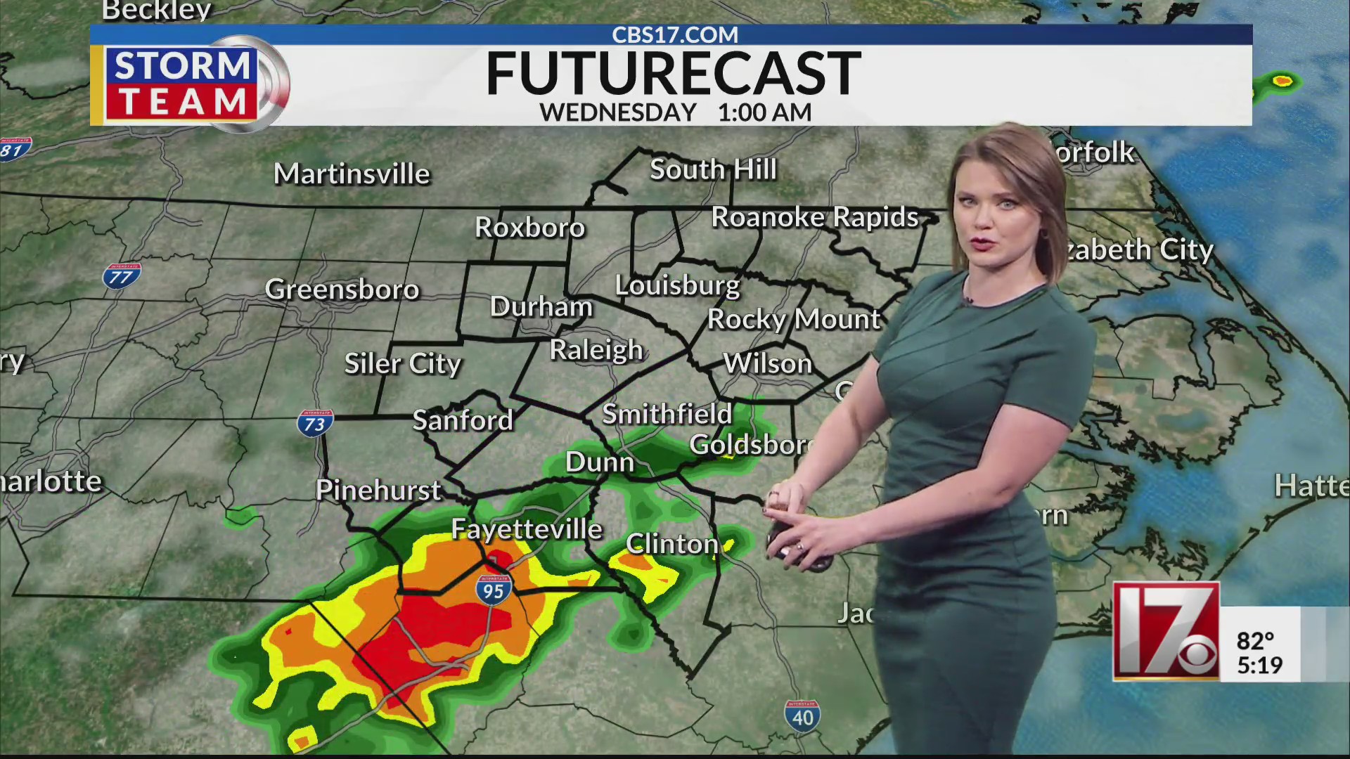 Late-day storms Tuesday then drying out briefly in central NC – CBS17.com