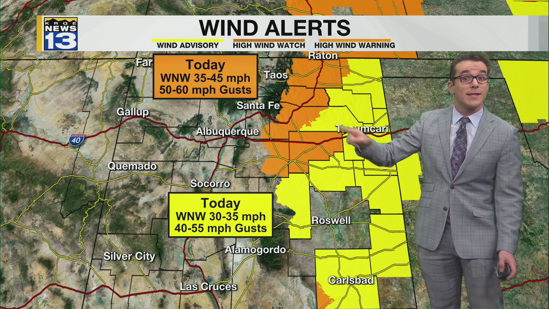 Higher fire danger with strong winds – KRQE NEWS 13 – Breaking News ...