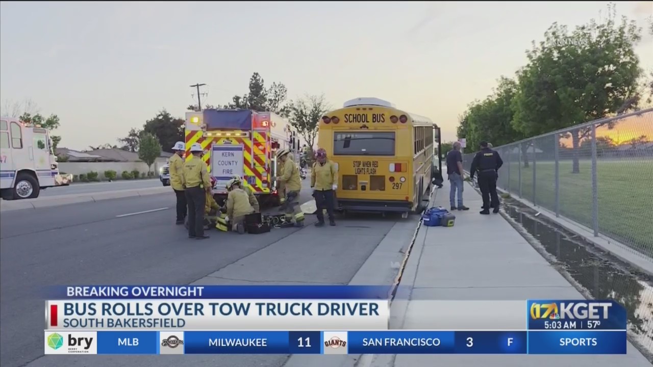 Tow truck driver dies while working with school bus – KGET 17 News
