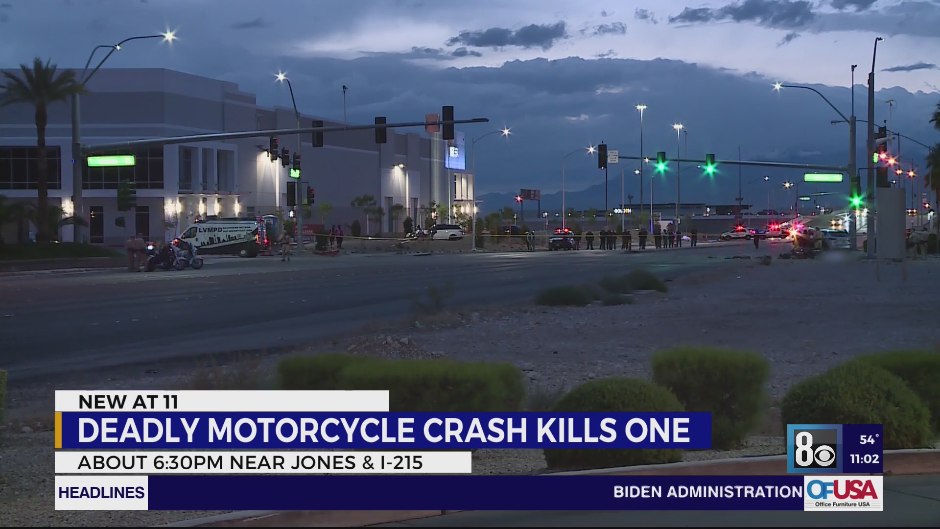 1 dead, 1 injured in southwest Las Vegas valley motorcycle crash – KLAS