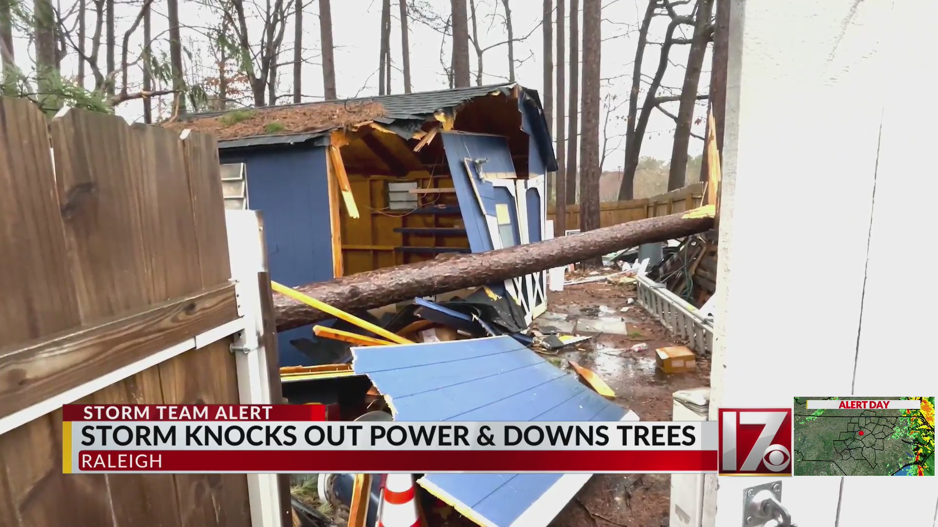 Storm knocks out power and downs trees in Wake County – CBS17.com