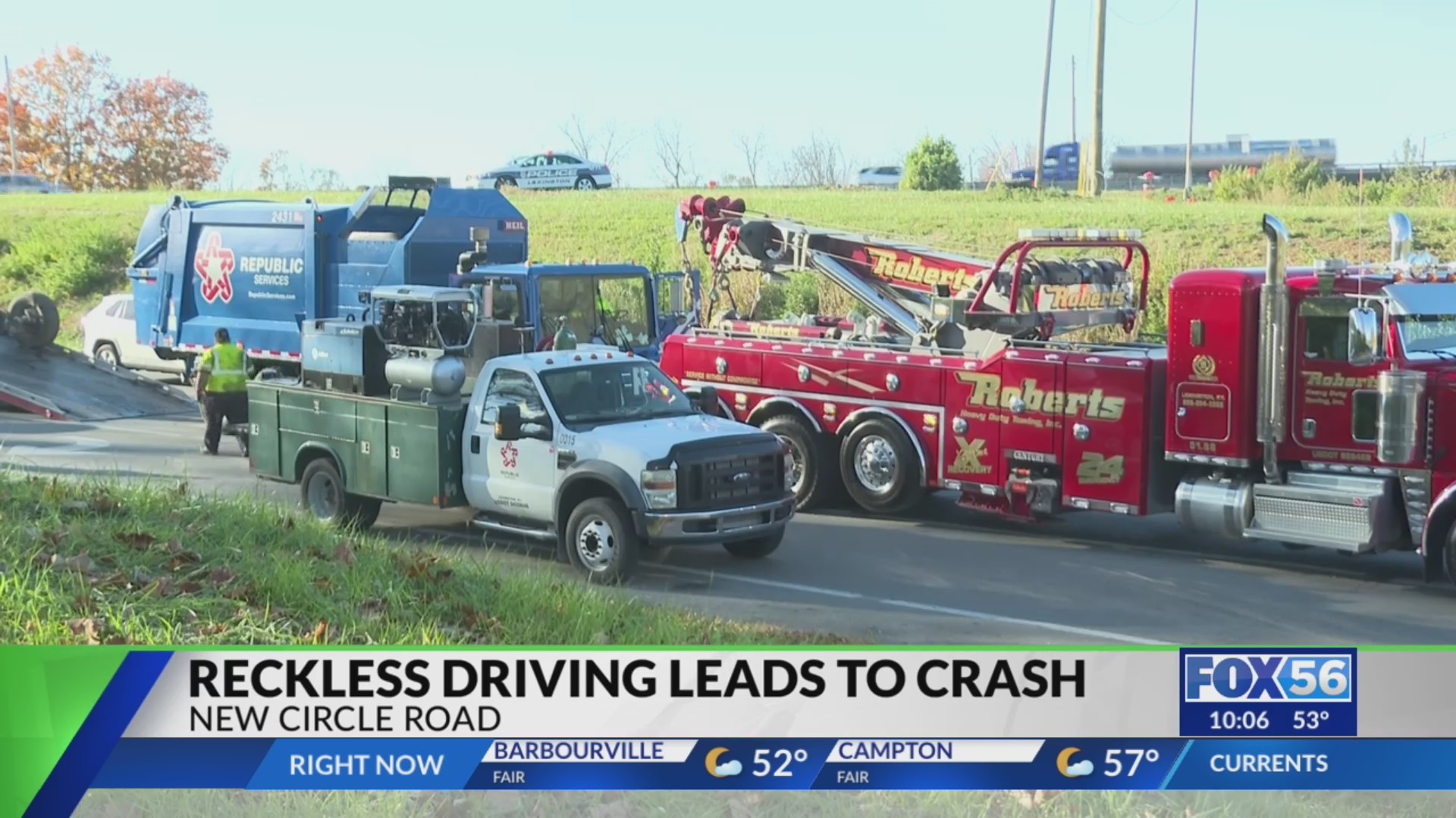 Reckless driving leads to crash on New Circle in Lexington – FOX 56 News