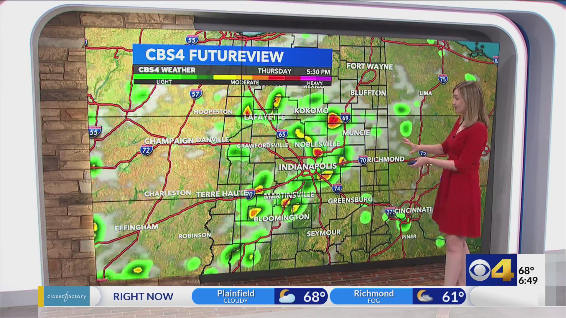 Warmer with a few showers and storms returning – Fox 59