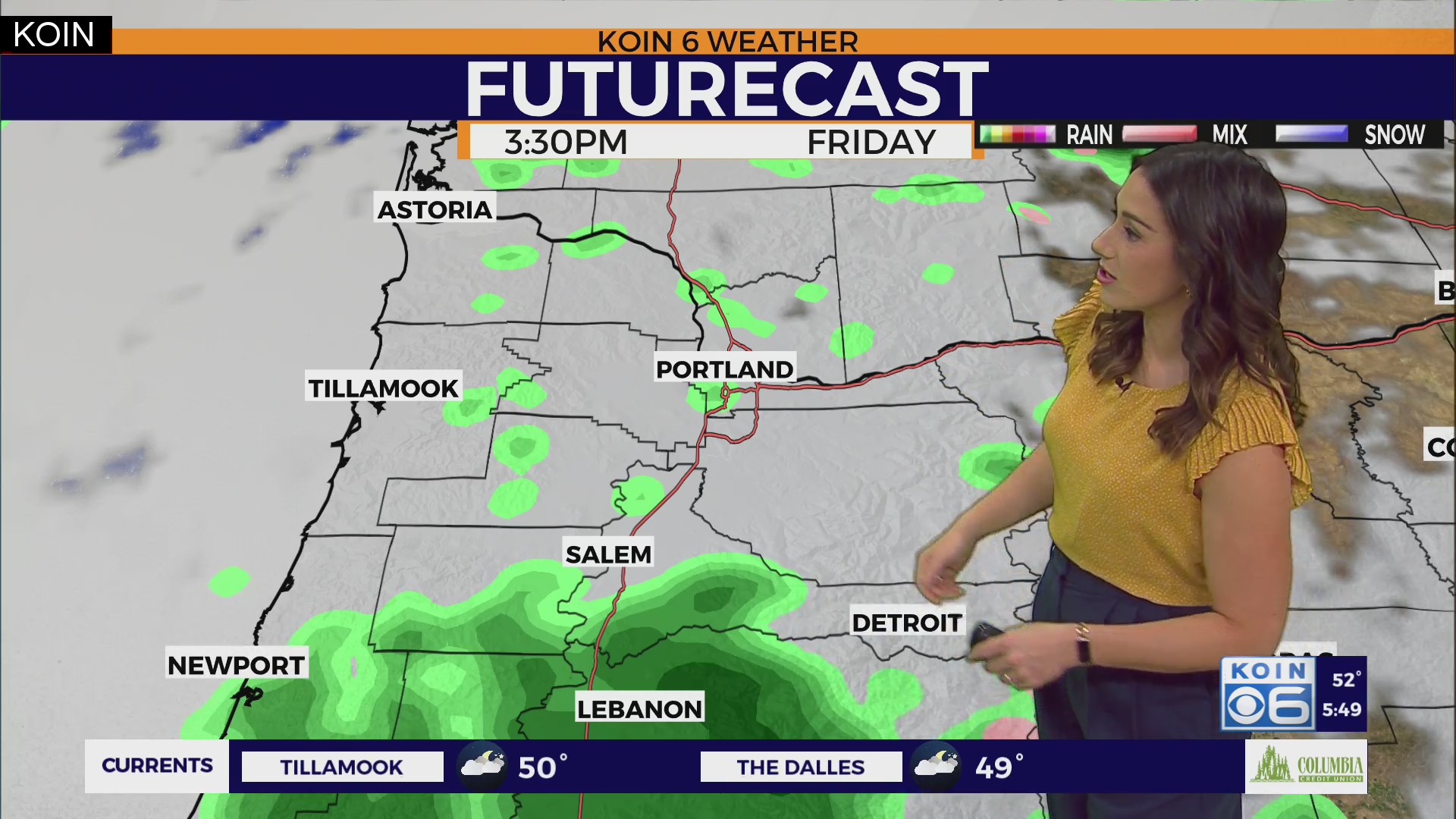 Weather forecast: Light rain showers continue into the weekend – KOIN.com