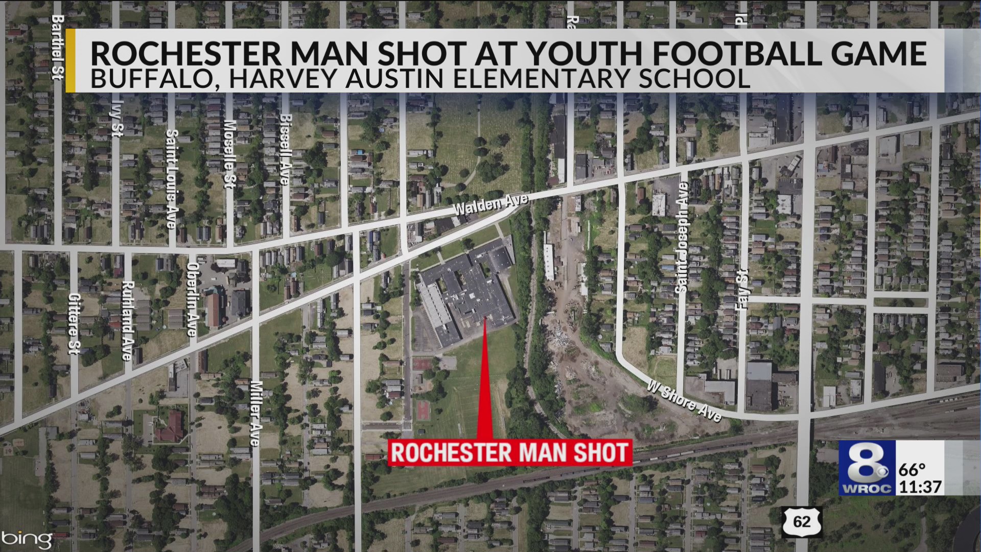 Rochester coach shot at youth football game in Buffalo, suspect charged