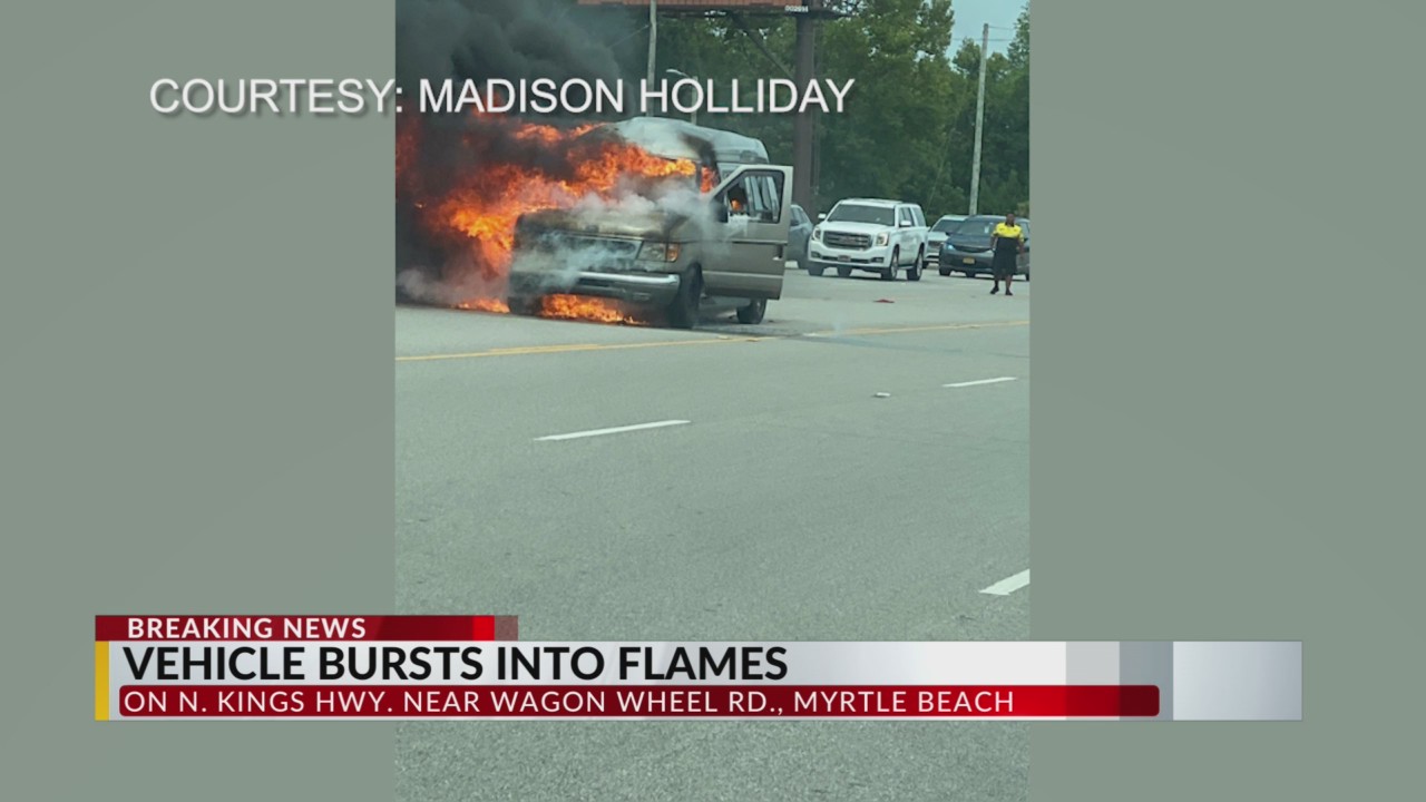 Vehicle catches fire on N. Kings Highway in Horry County; no injuries ...