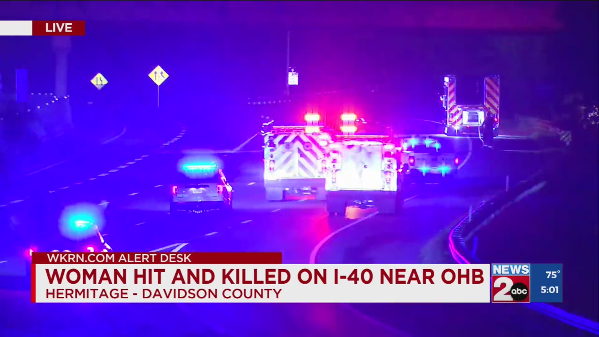 Pedestrian hit, killed on I-40 in Hermitage – WKRN News 2