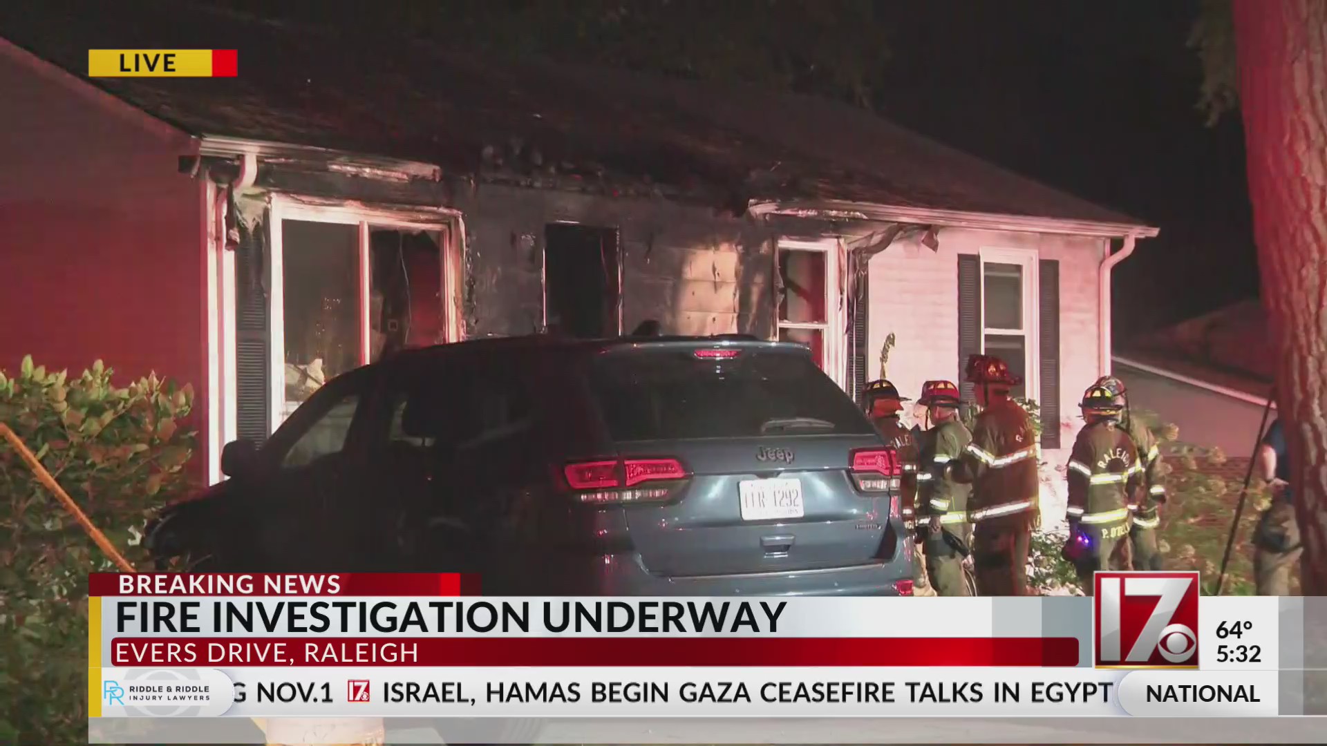 House catches fire on Evers Drive in Raleigh – CBS17.com