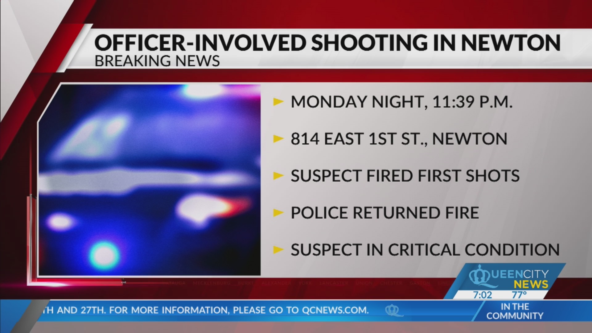 Officer-involved shooting at Newton apartments – Queen City News