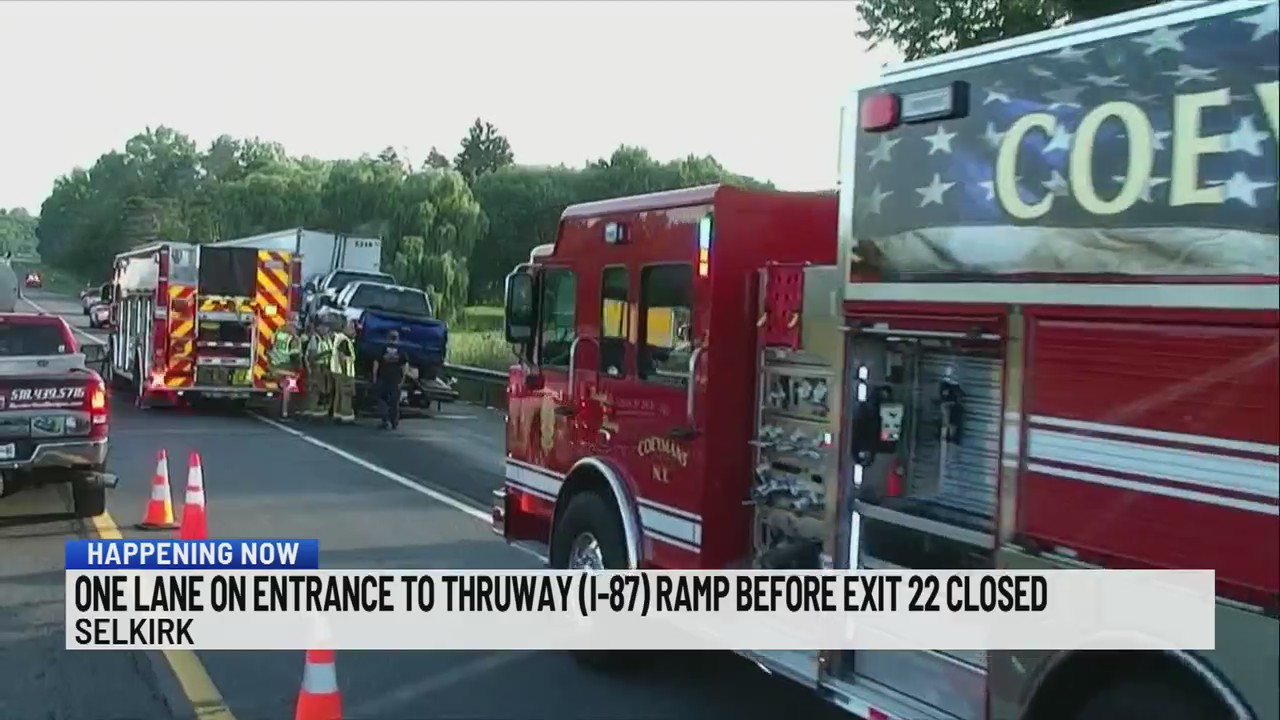 One lane on entrance to Thruway ramp before exit 22 closed – NEWS10 ABC