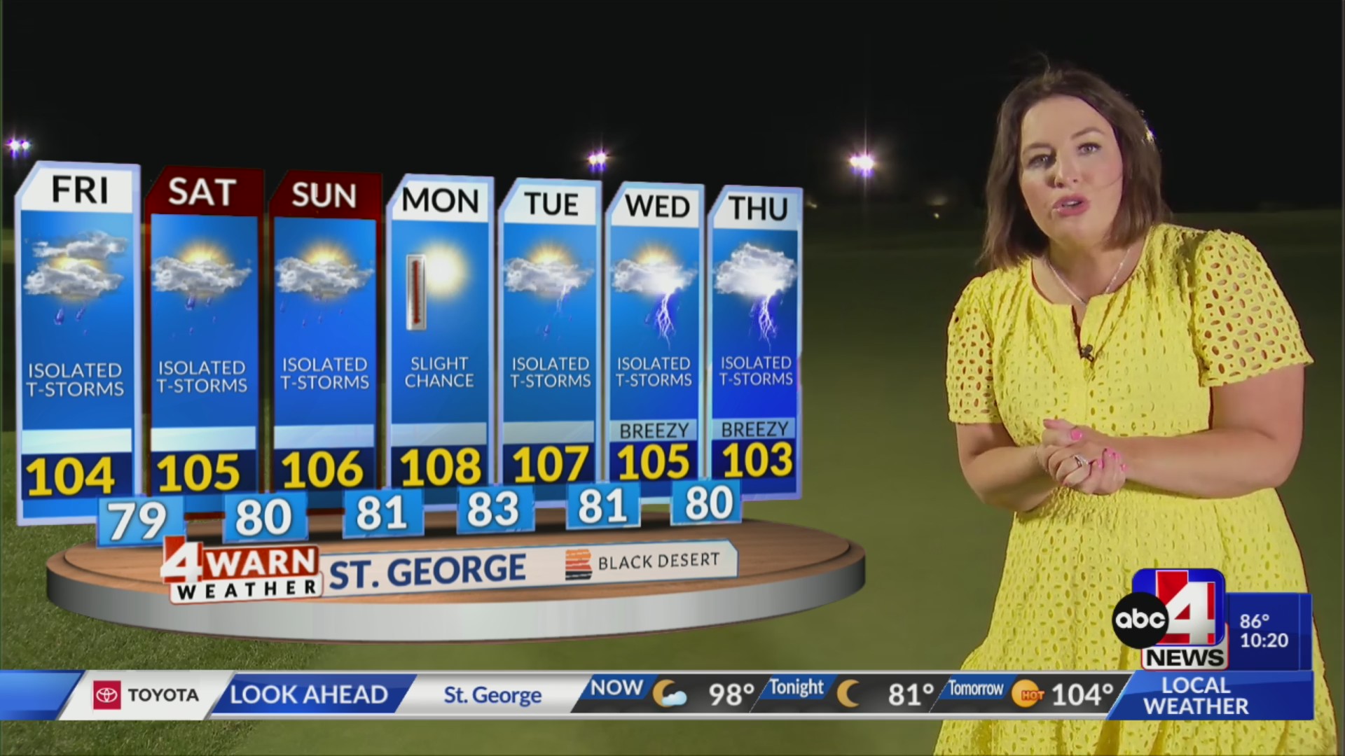 Abc4 Weather 4Warn Weather with Chief Meteorologist Alana Brophy — 10 p.m. – ABC4 Utah