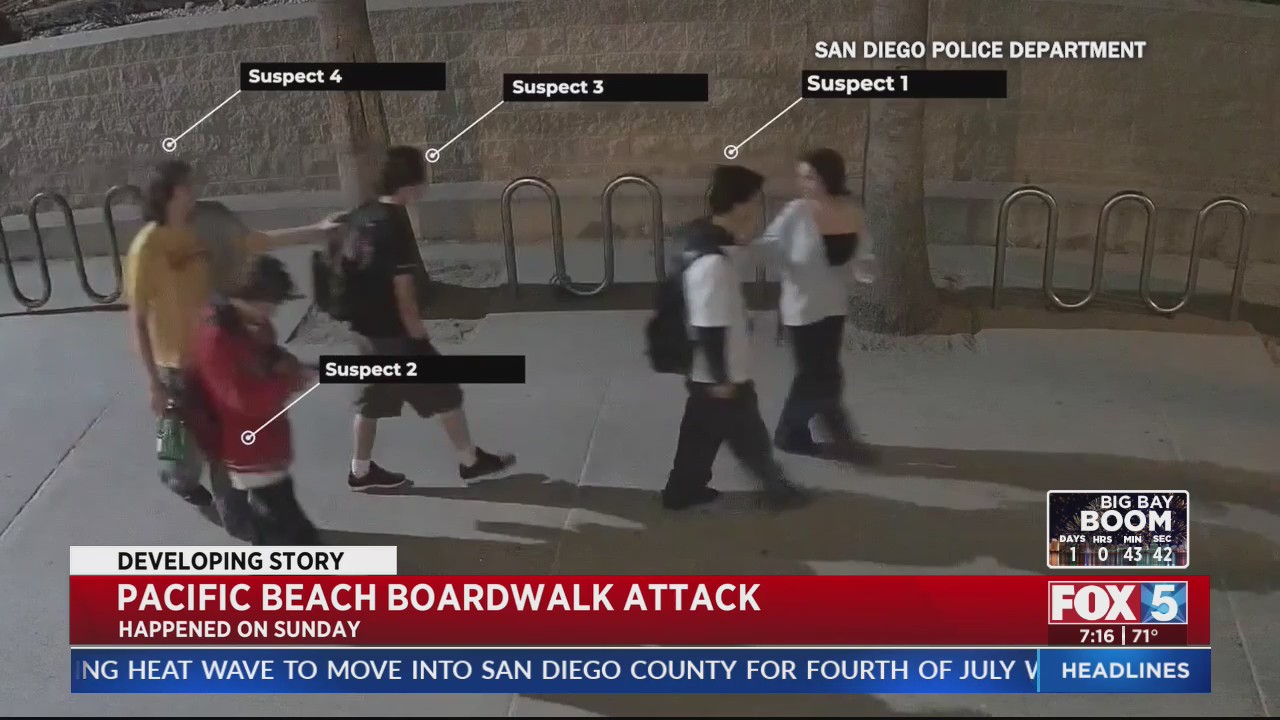 Suspects wanted in Pacific Beach boardwalk attack – FOX 5 San Diego ...