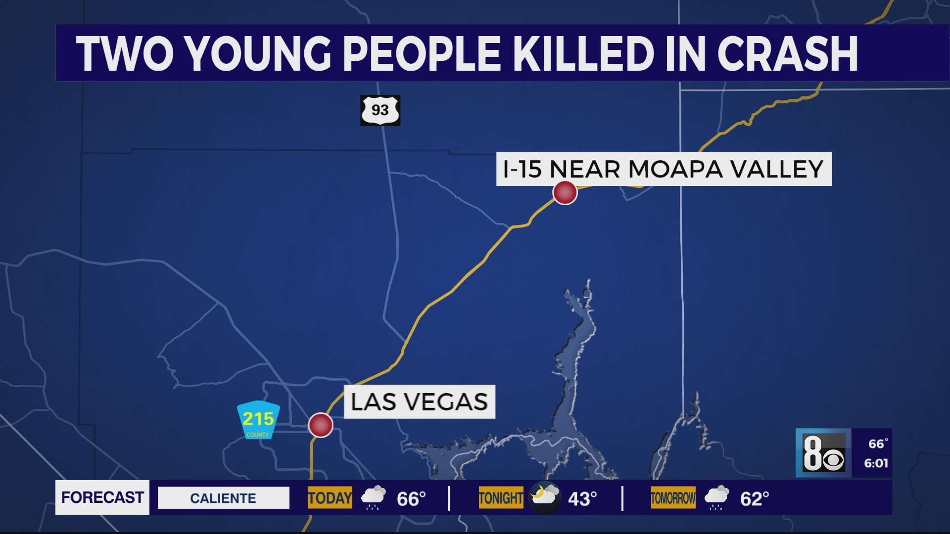 2 juveniles dead, 5 hospitalized after crash on I-15 northeast of Las ...