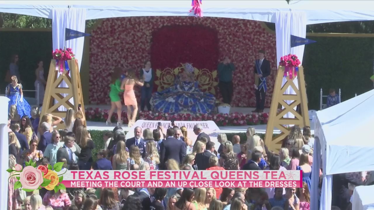 Visitors meet Texas Rose Festival Parade Court at Queen’s Tea KETK