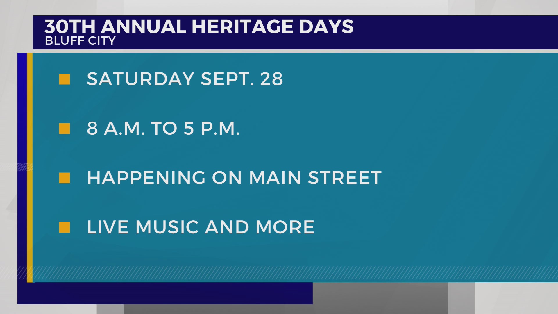 Bluff City’s Heritage Day returns for 30th anniversary this weekend