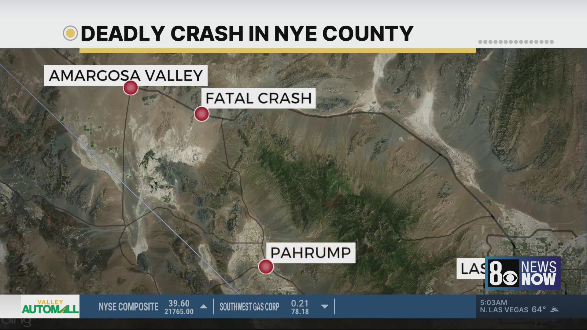 1 dead, 1 airlifted to hospital after crash on highway northwest of Las ...