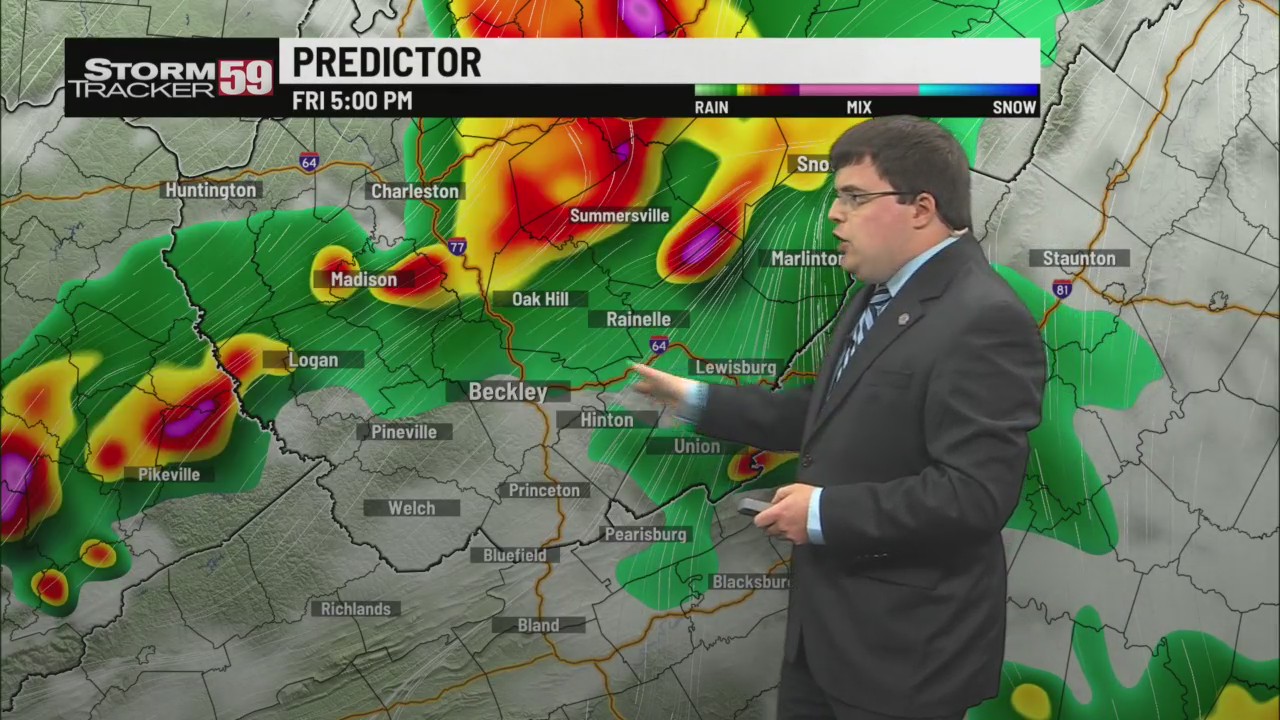 Scattered showers and storm, some severe storms possible, for Friday ...