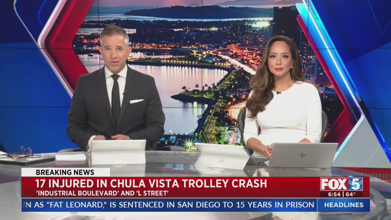 17 injured in Chula Vista trolley crash – FOX 5 San Diego & KUSI News