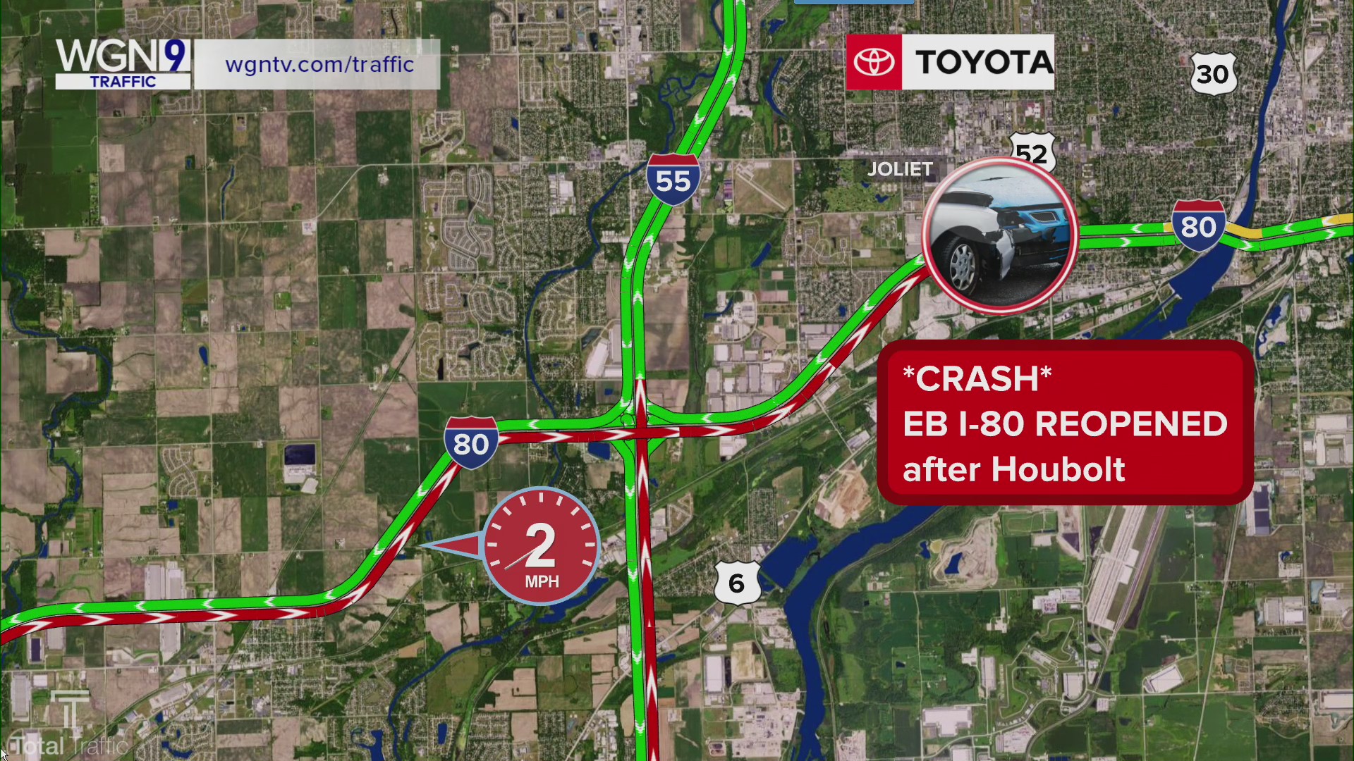 Crash along EB I-80 in Joliet causes significant delays during rush ...