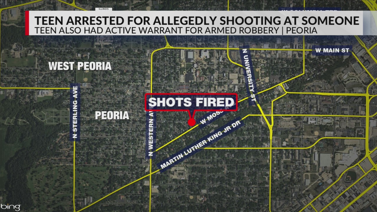 Teen arrested for allegedly shooting at Peoria man, armed robbery(00)