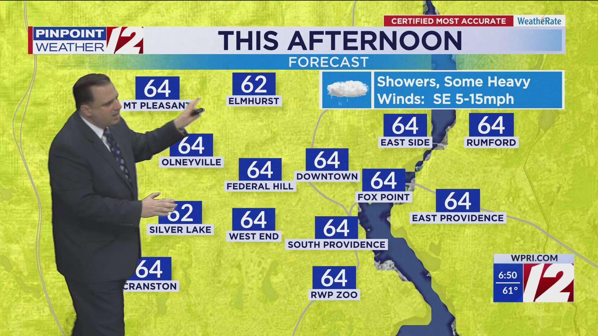 WPRI 12 Weather Forecast for 5/6/25: Showers, some heavy today – WPRI.com