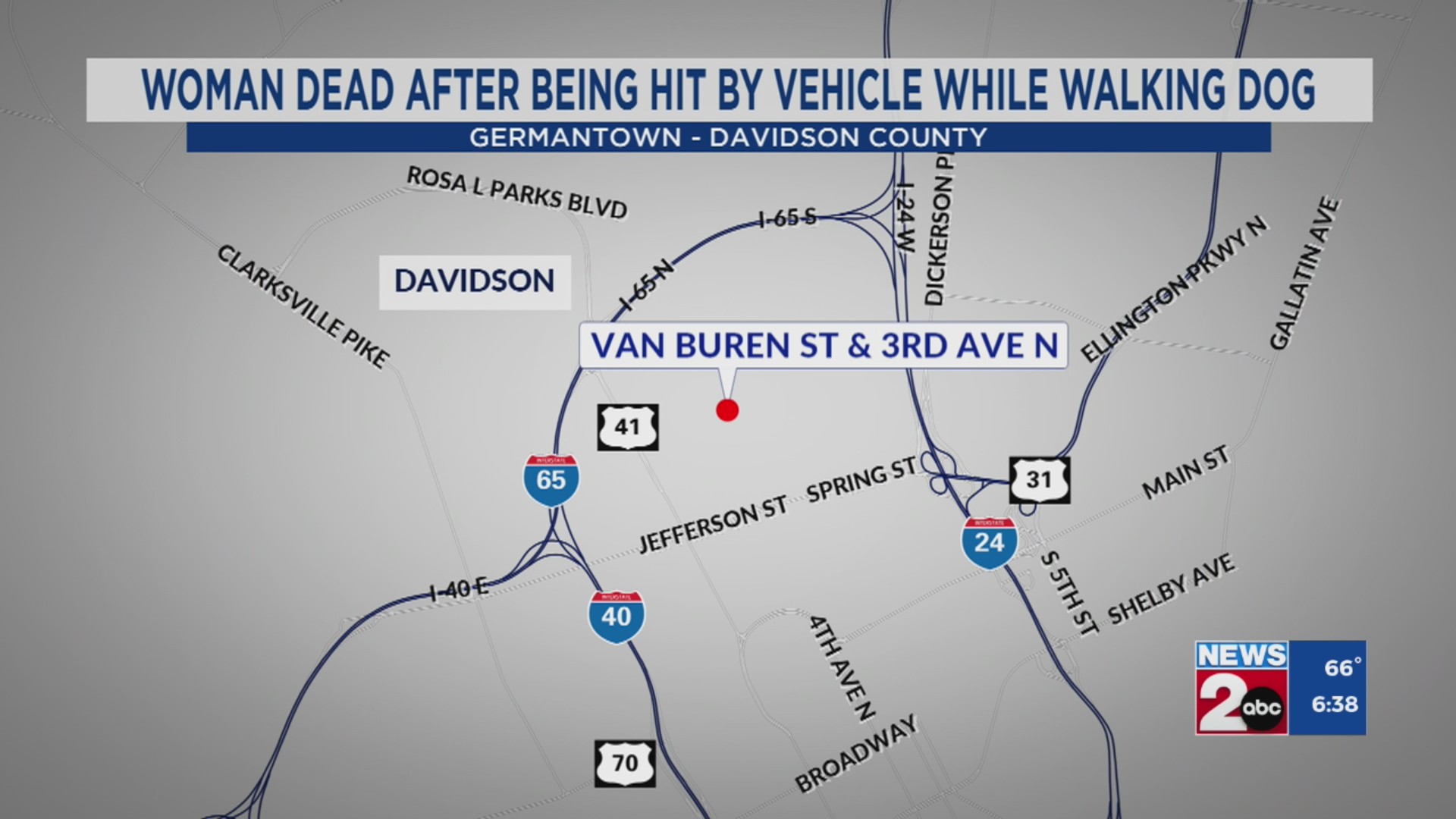 Woman dead after being hit while walking dog in Germantown – WKRN News 2