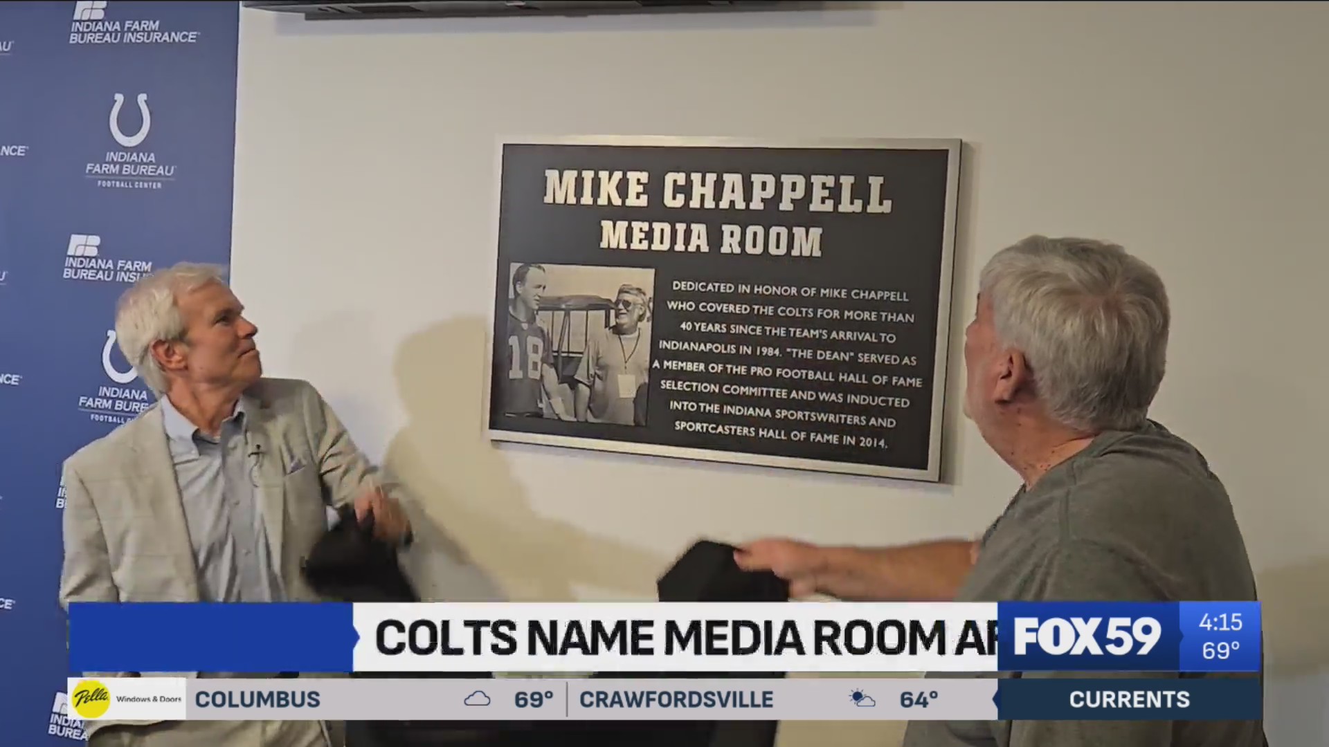Colts name media room after FOX59’s Mike Chappell – Fox 59