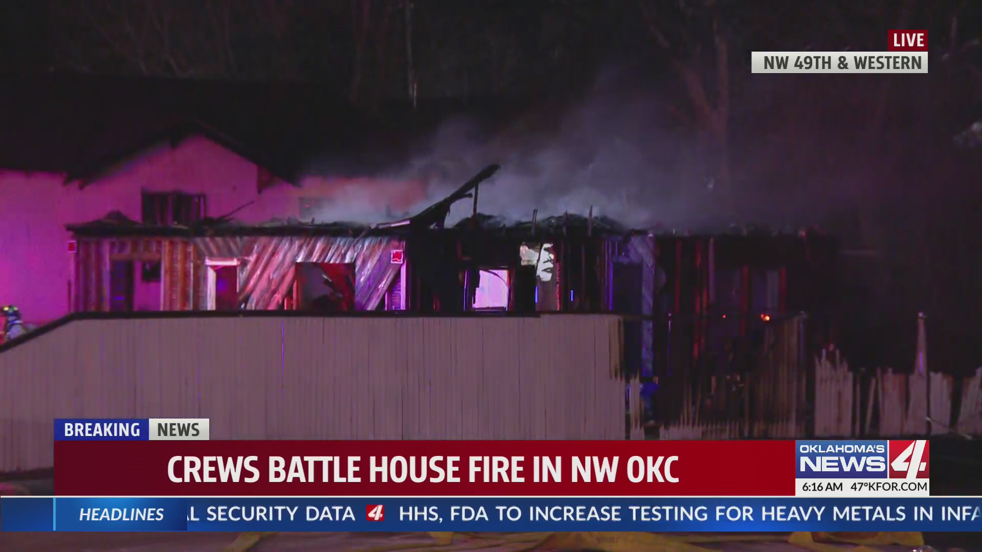 Firefighters knock down house fire in NW Oklahoma City – KFOR.com ...