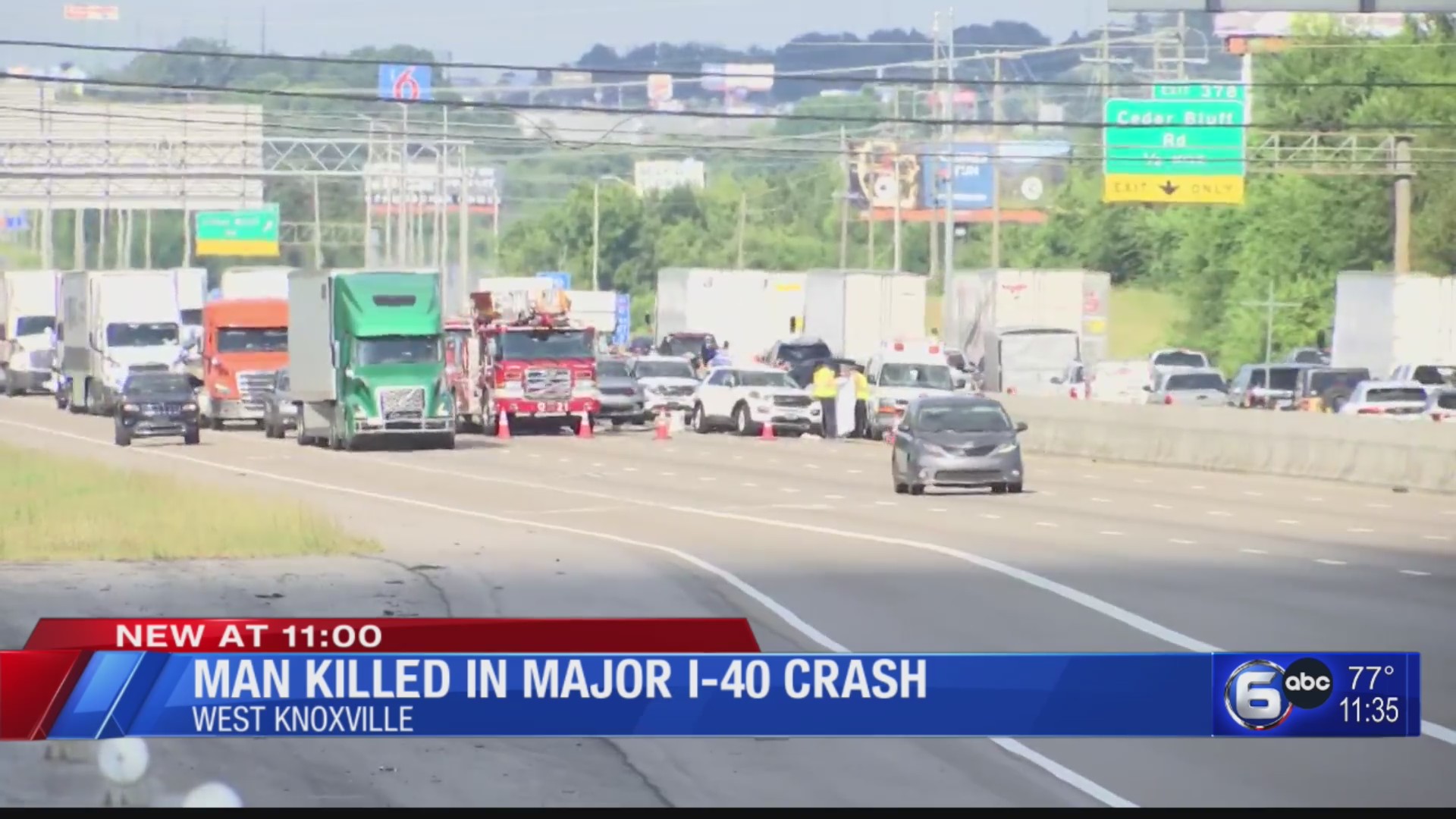 One person killed in major I-40 crash in Knoxville – WATE 6 On Your Side
