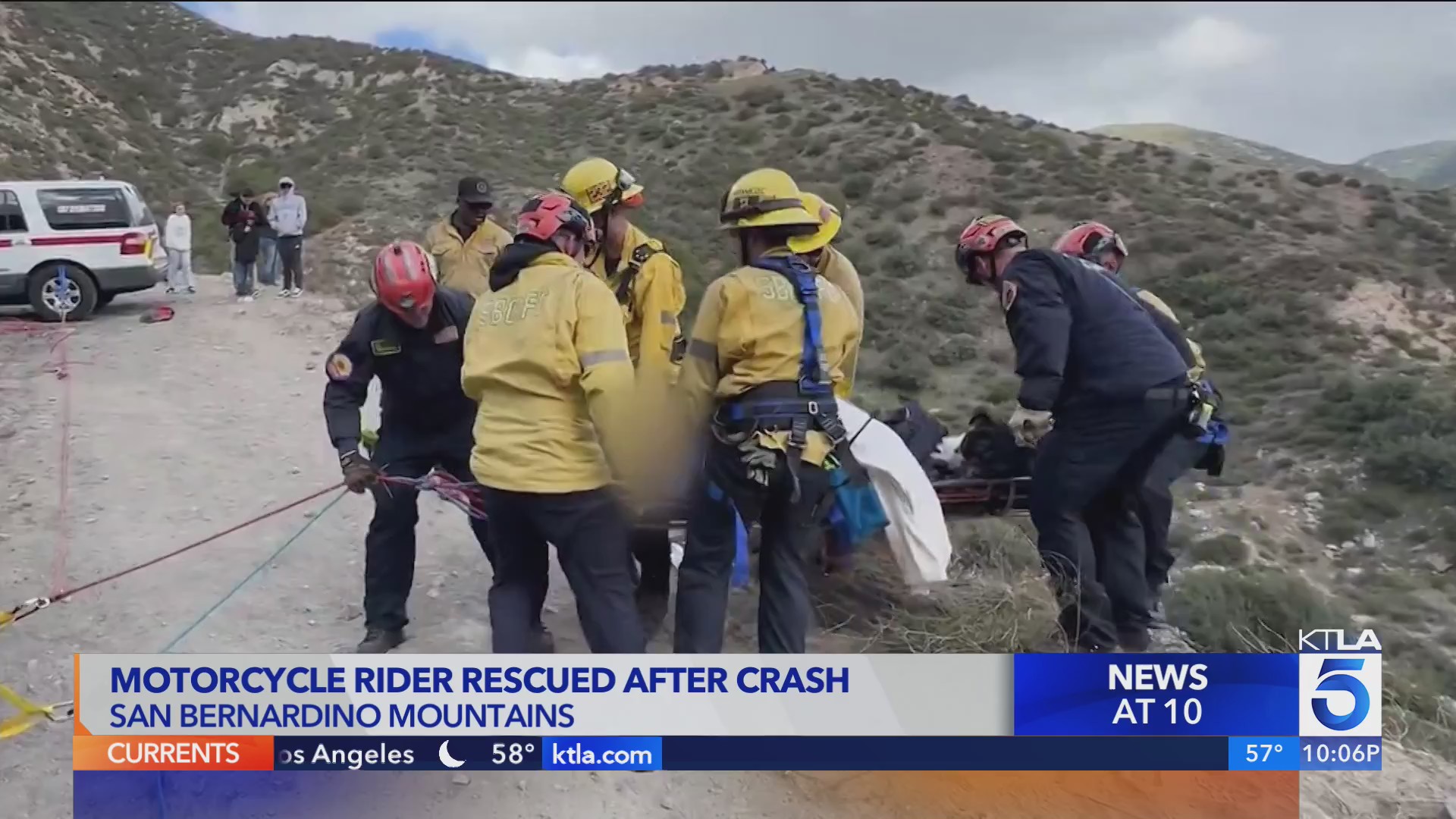 Motorcyclist rescued after hillside crash in Cajon Pass – NEWS10 ABC