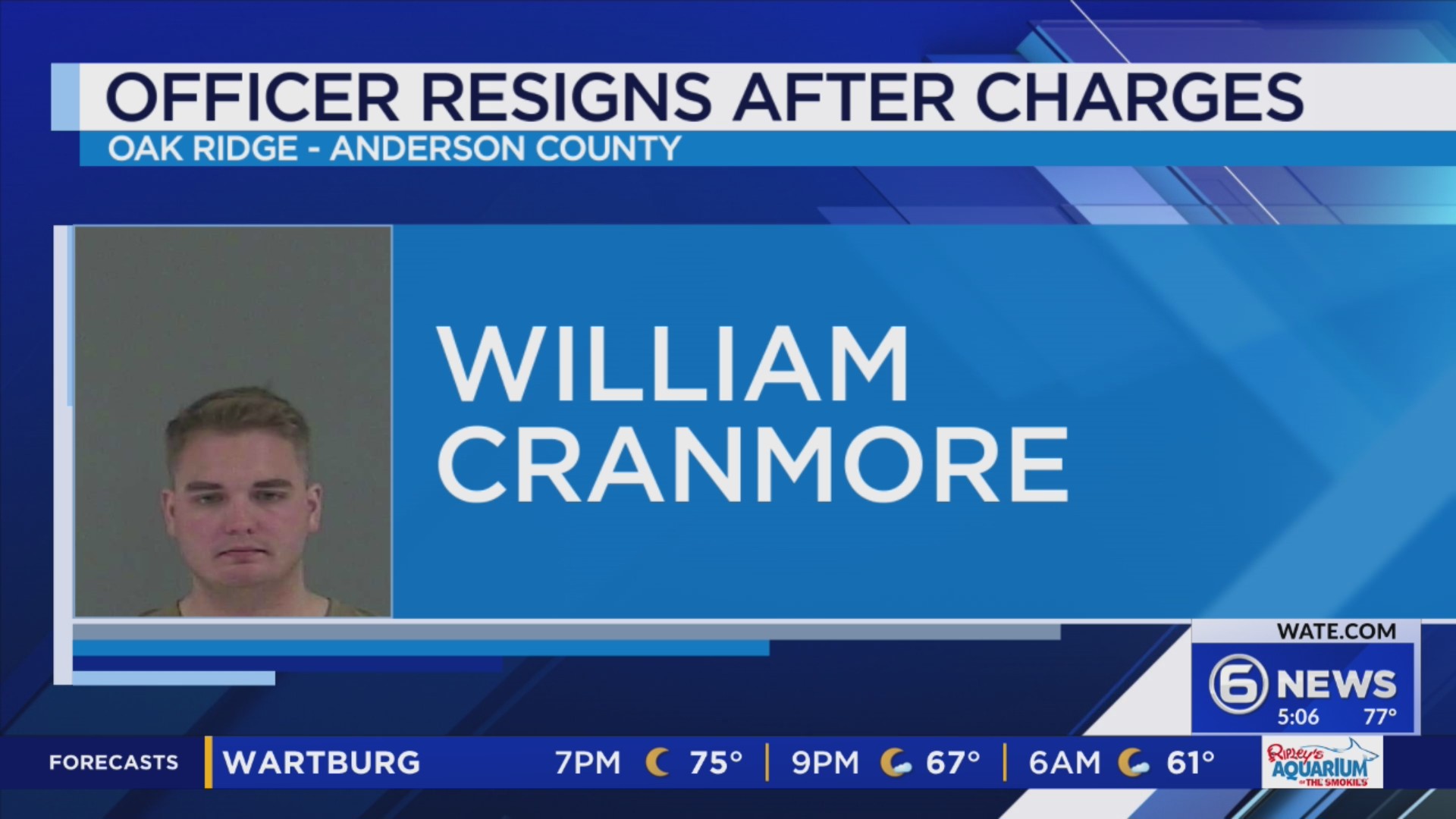 Oak Ridge police officer resigns after domestic violence arrest – WATE ...