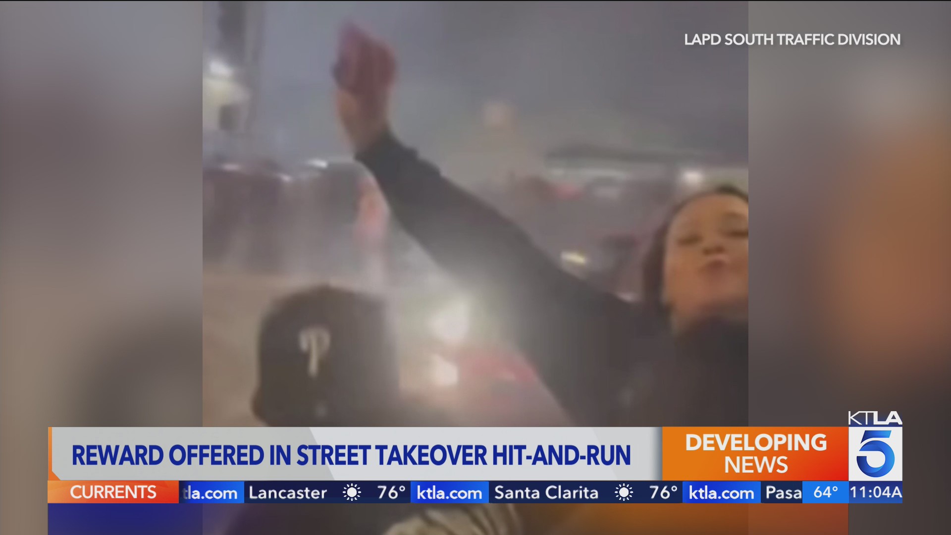 Los Angeles street takeover crash may have left girl dead – KTLA