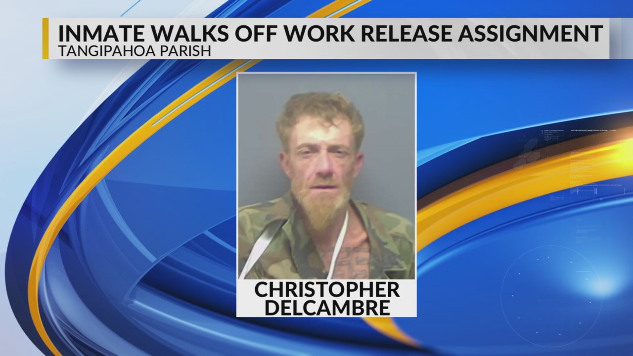 Inmate walks off work release assignment – KLFY.com