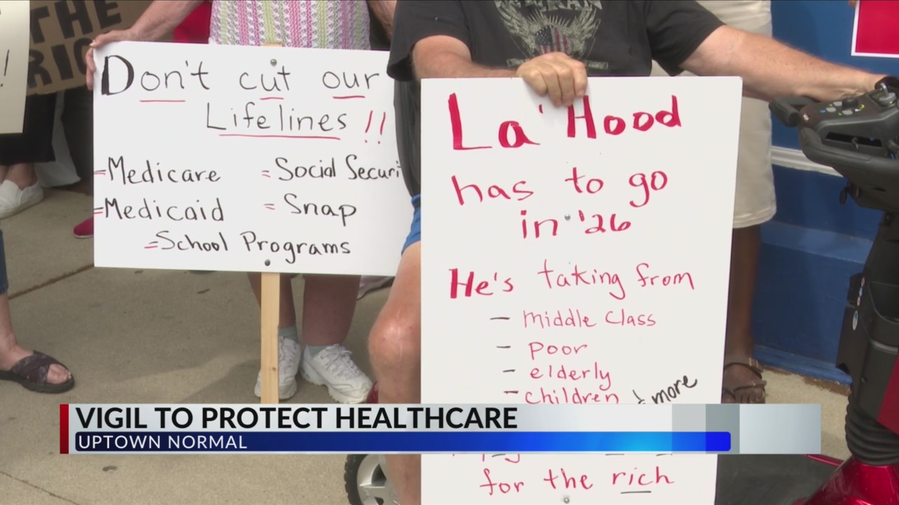 Advocacy groups hold vigil outside U.S. representative Darin LaHood’s ...