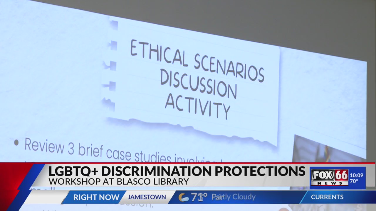 LGBTQ+ discrimination protections workshop held at Blasco Library ...