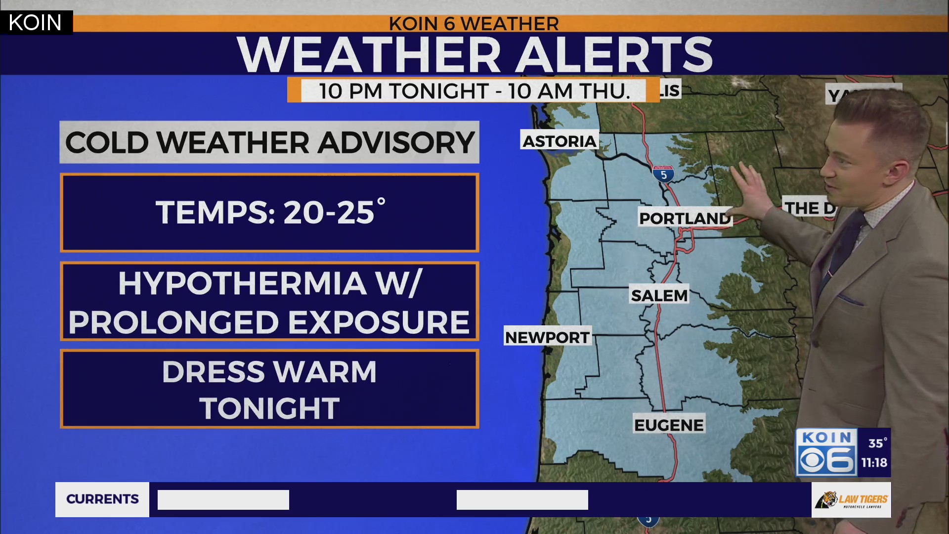 Frosty temps remain, clouds on the way for Portland – KOIN.com