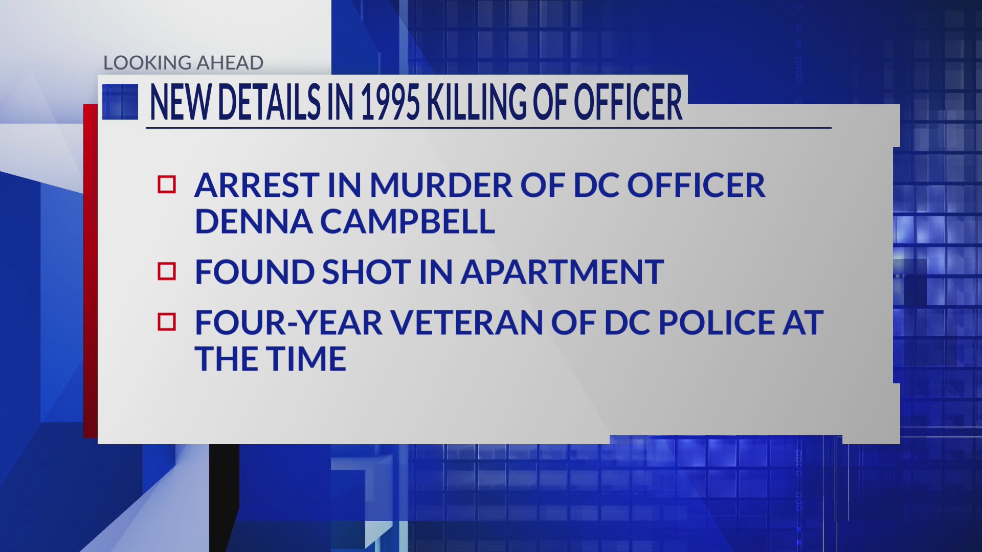 Arrest made in 30-year unsolved murder of DC police officer – DC News ...