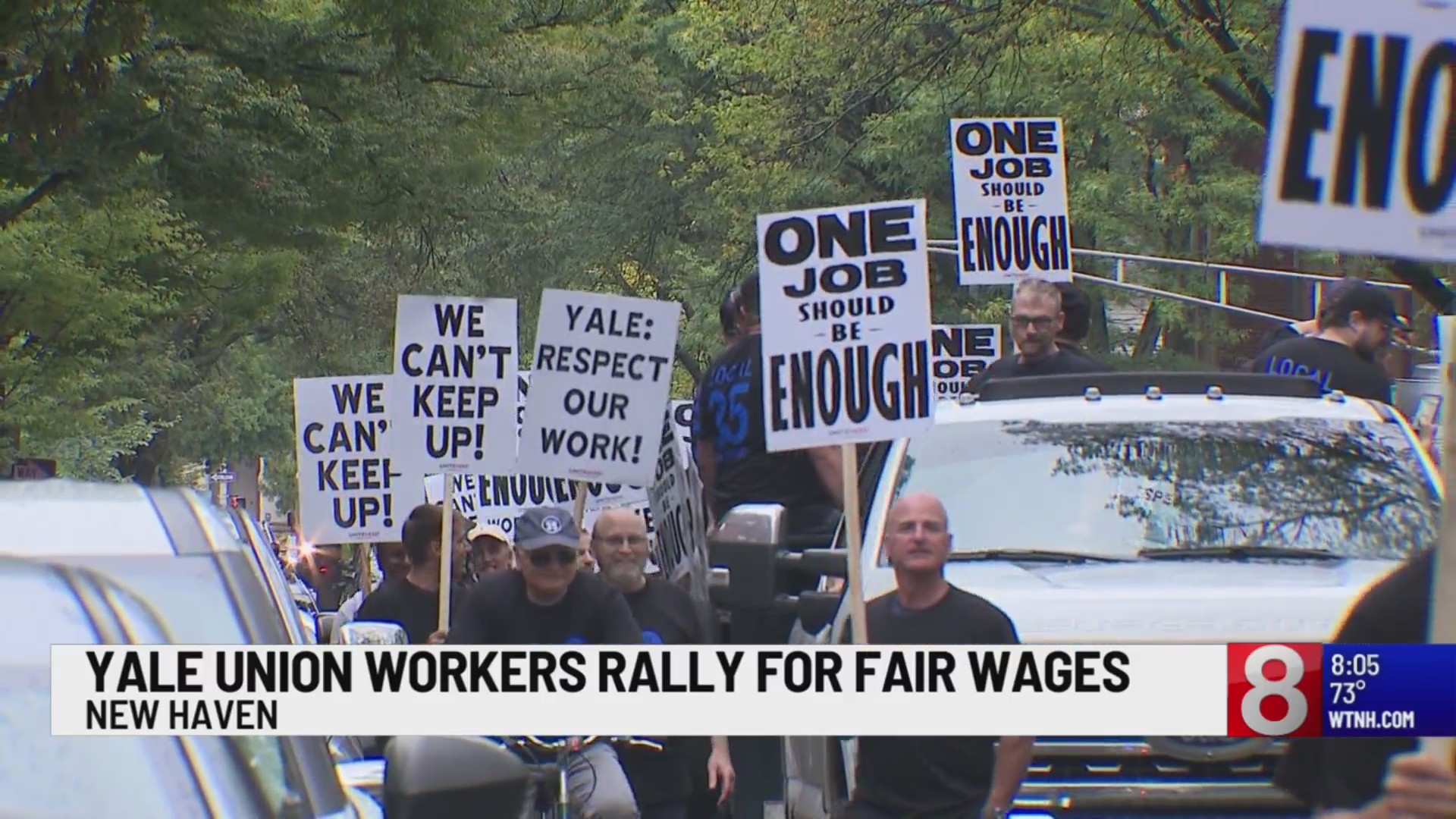Yale workers rally for fair pay, better working conditions – WTNH.com