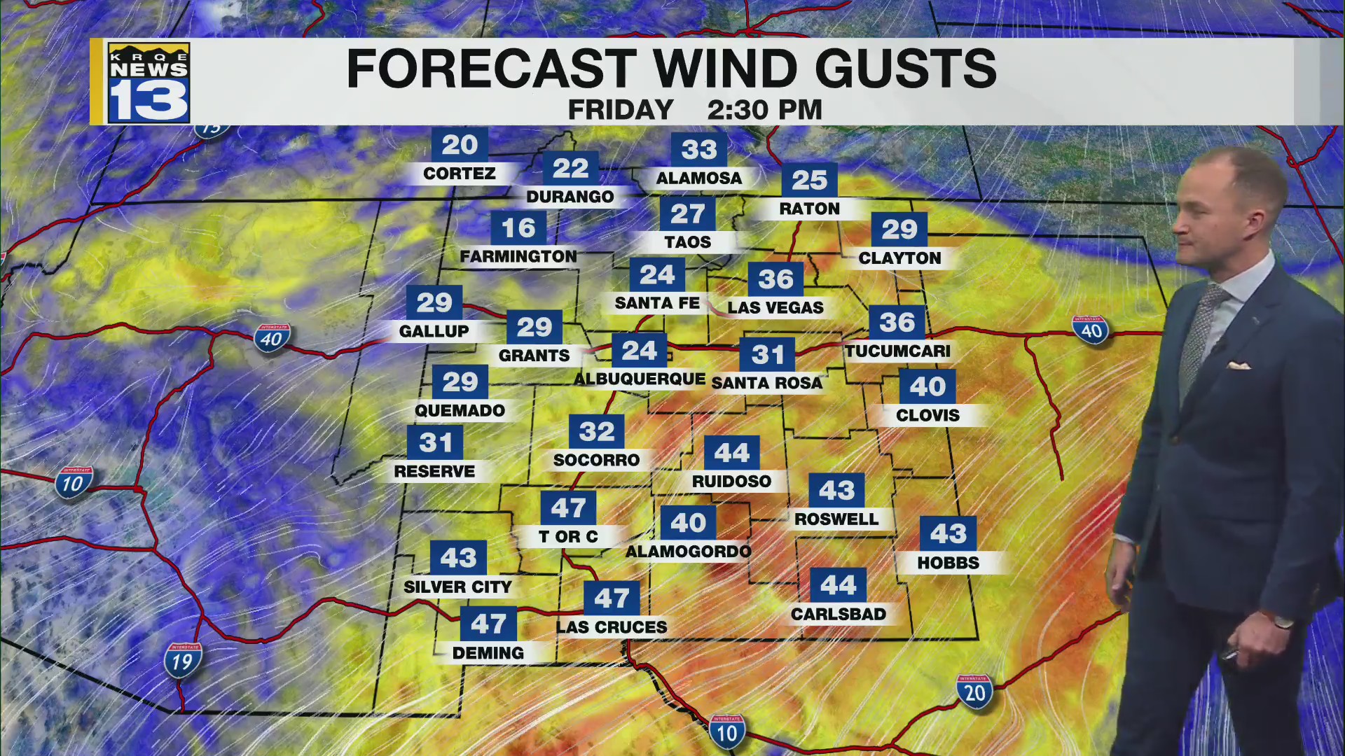 Windy weather returns Friday as rain, snow moves into New Mexico – KRQE ...