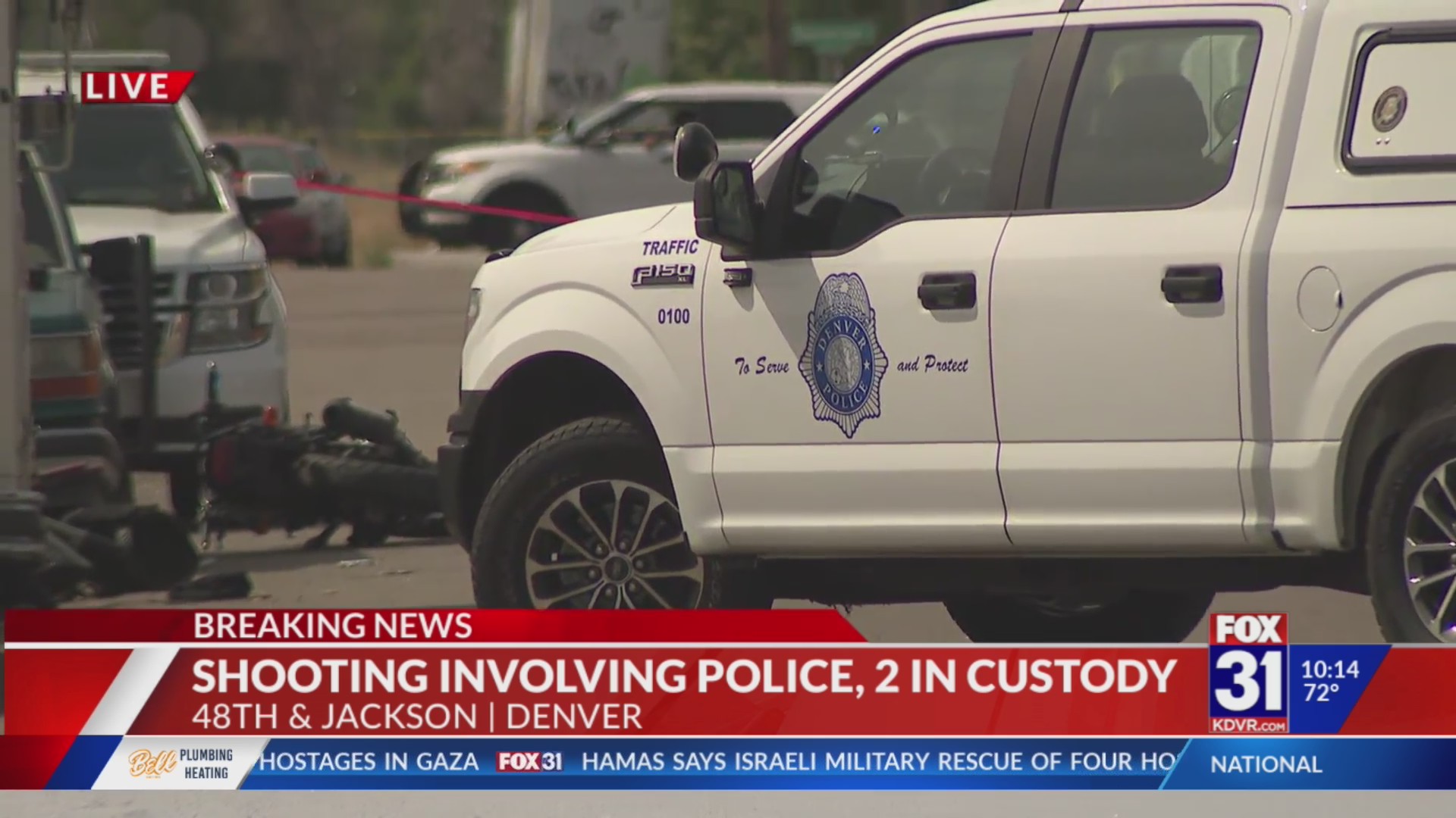 2 in custody after Denver police shooting in stolen motorcycle ...