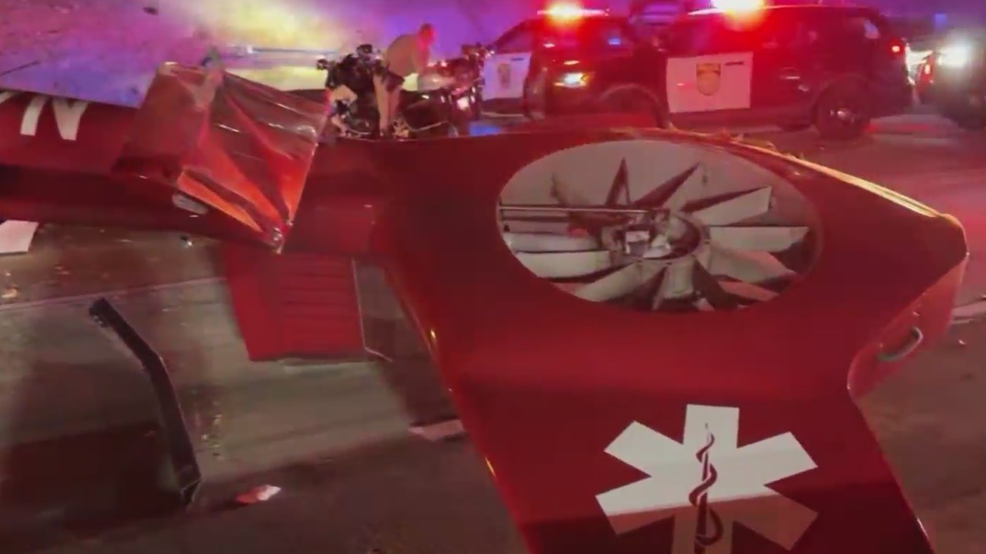 Roadways reopen after medical helicopter crash on Highway 50 – FOX40 News