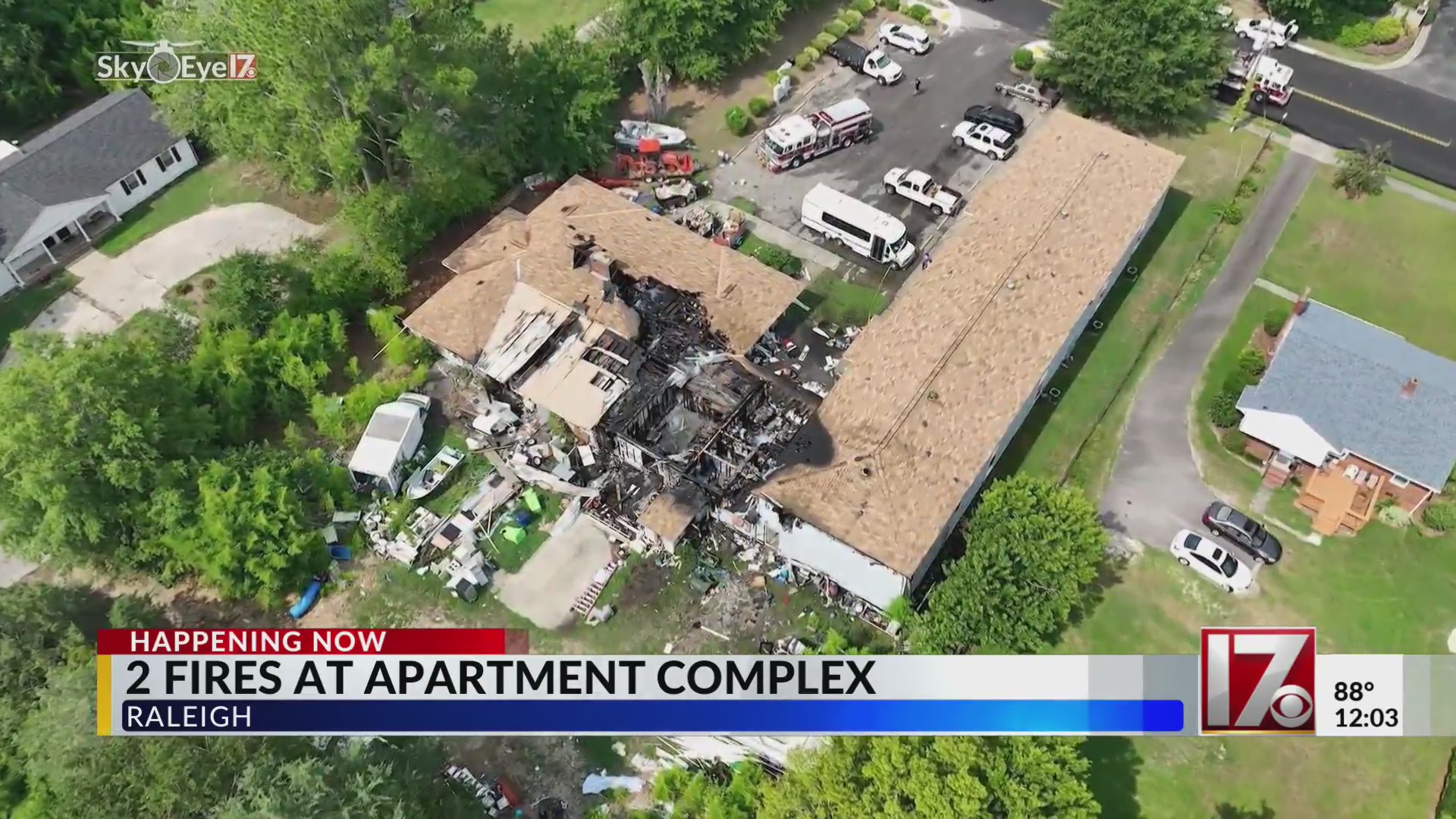 2 fires at Raleigh apartment complex – CBS17.com