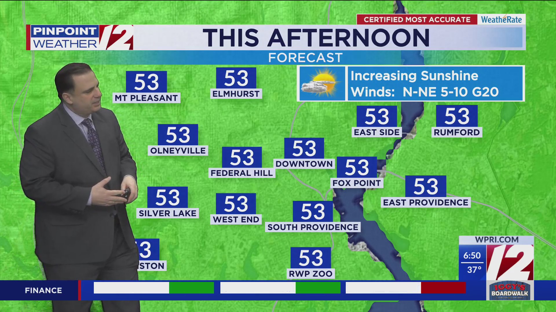 WPRI 12 Weather Forecast for 3/18/25: Drier today with increasing ...