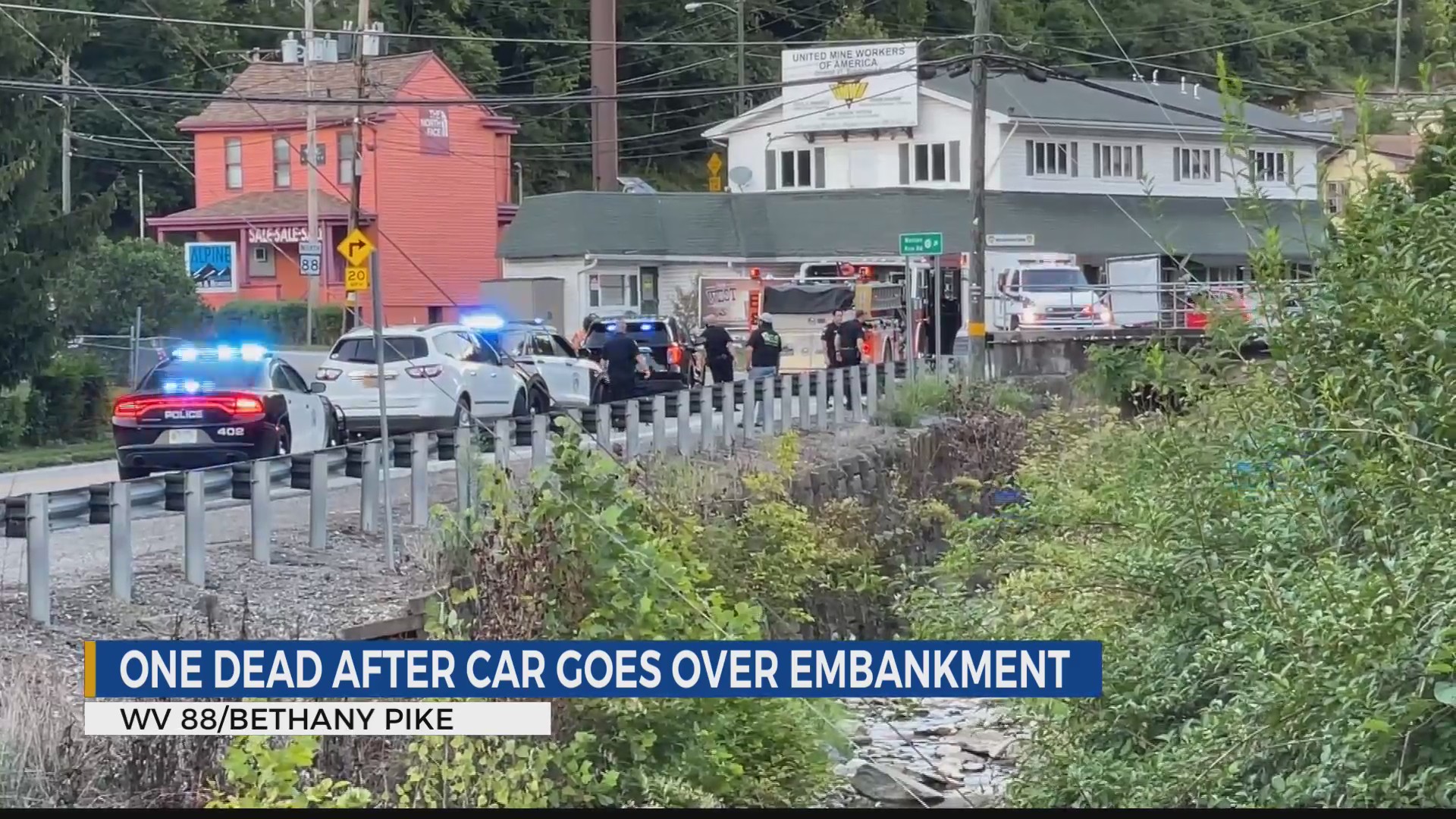 One dead after vehicle goes over embankment and into stream – WTRF